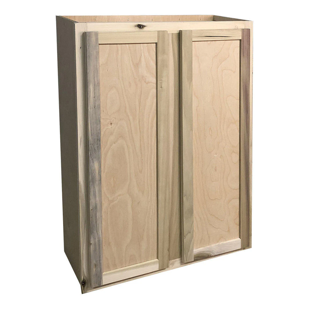Kitchen Wall Cabinet | Unfinished Poplar | Shaker Style | 30x42x12 in